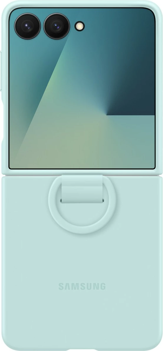 Silikonska prevleka z obročkom za Galaxy Flip7, Samsung, mint Silikonska prevleka z obročkom za Galaxy Flip7, Samsung, mint