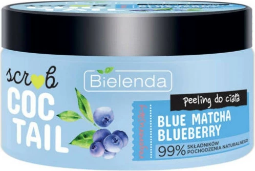 Piling za telo Scrub Coctail Blue Matcha + borovnica za ženske, Bielenda, 350 g