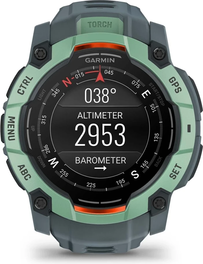 Športna ura Garmin Instinct 3 AMOLED, 50 mm, GPS, silikonski pašček, zelena
