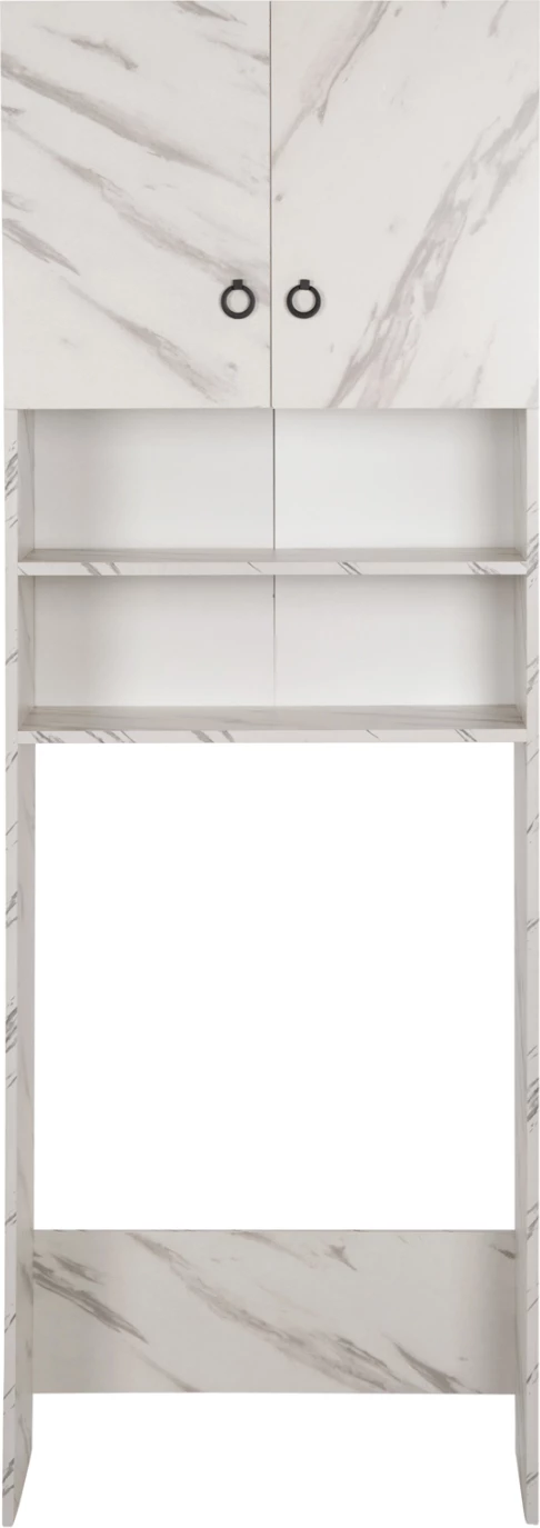 Pohištvo za pralni stroj TERRY FH9122.12 z omarico in policami melamin belo marmor 64Χ29Χ181Hcm