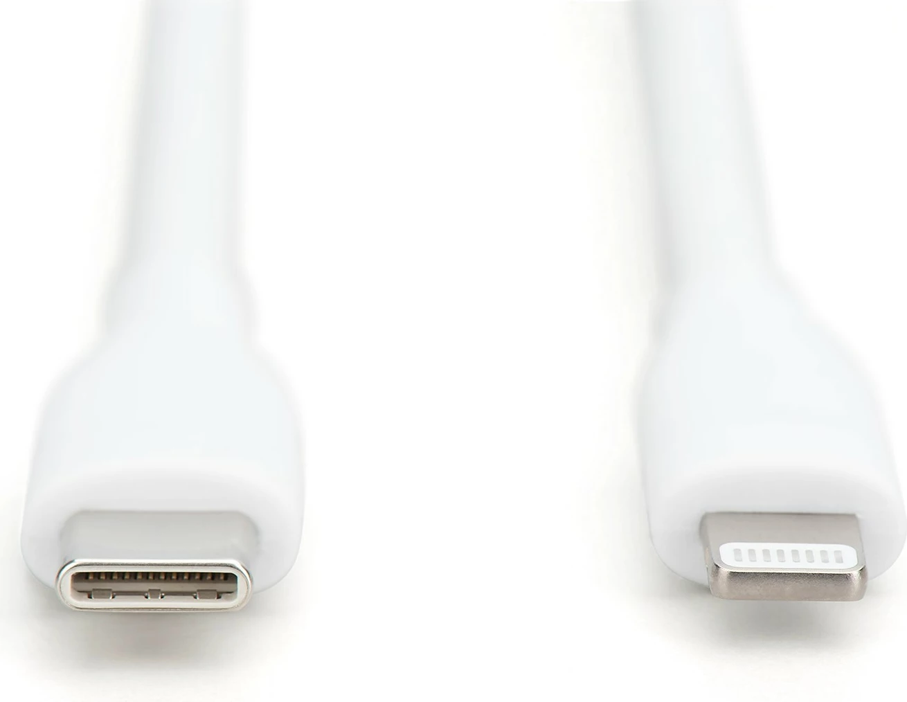 Silikonski kabel Lightning, 0,5 m, USB A na Lightning, bel - Digitus