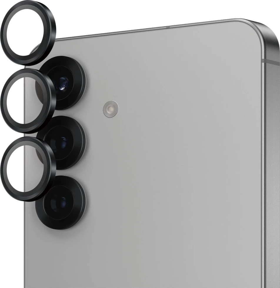 Zaščita leče PanzerGlass Hoops za Samsung Galaxy S25, kaljeno steklo, črn