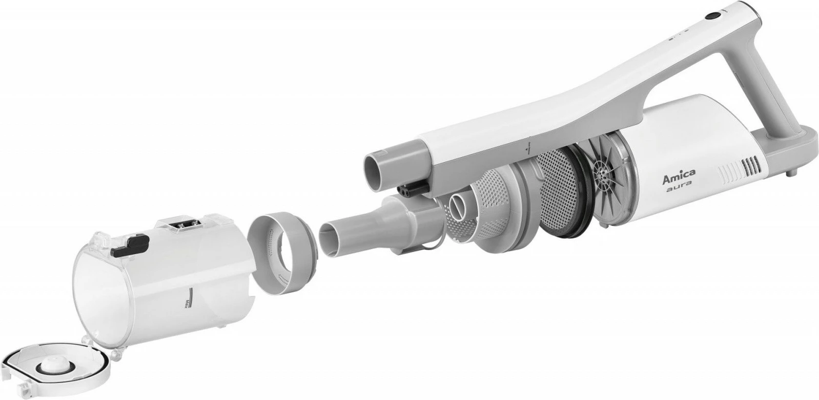 Pokončni brezžični sesalnik Amica AURA VM 7050, 450 ml, bel