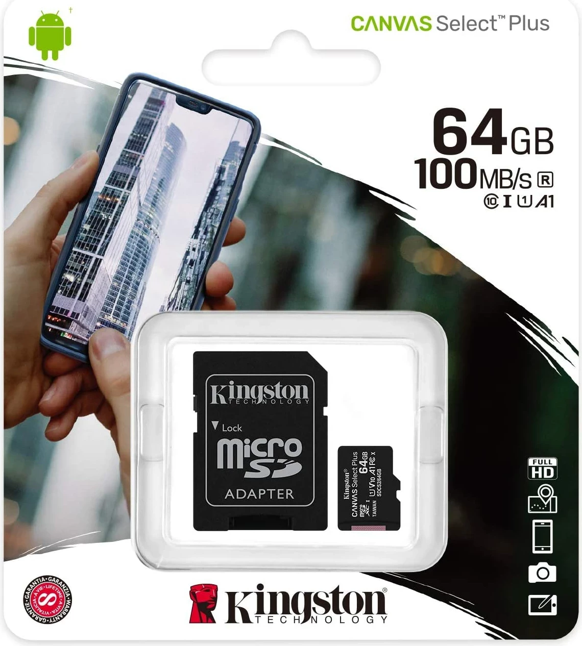 MicroSD kartica Kingston 64GB Class 10 SDCS2/64GB z SD adapterjem