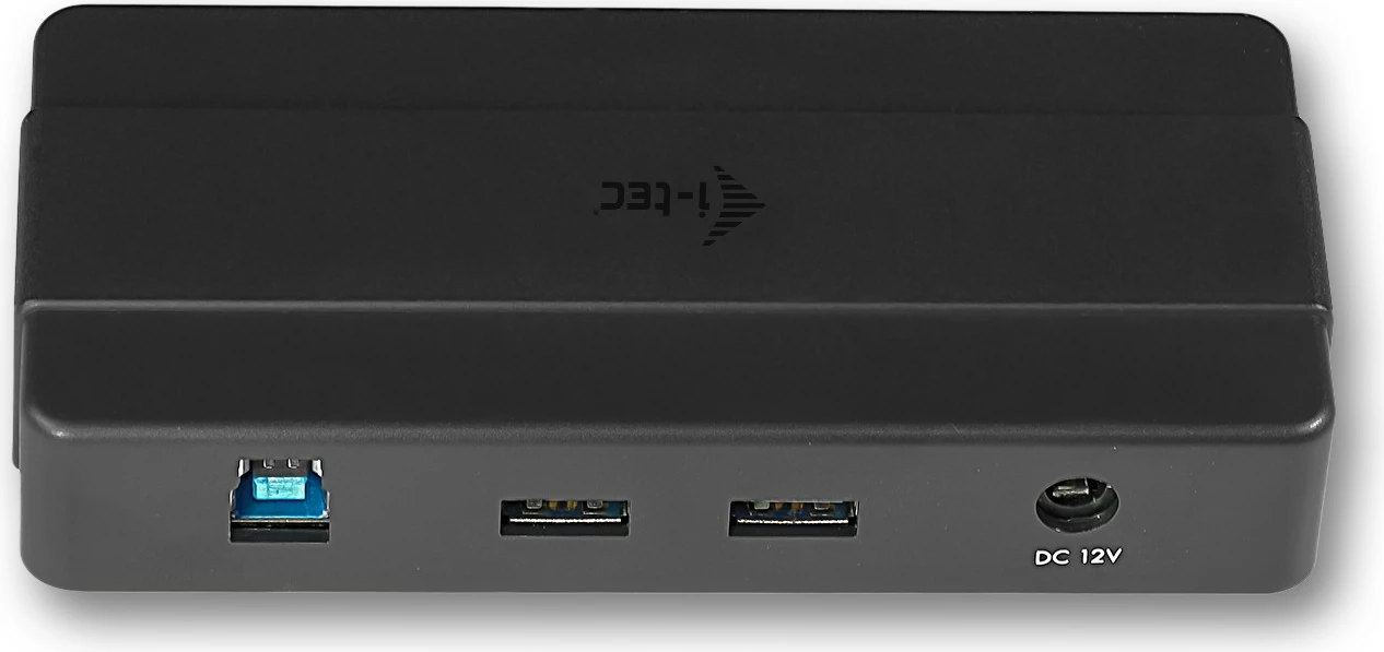 USB razdelilec i-tec, 7 vrat, z adapterjem za napajanje, USB 3.0, črn