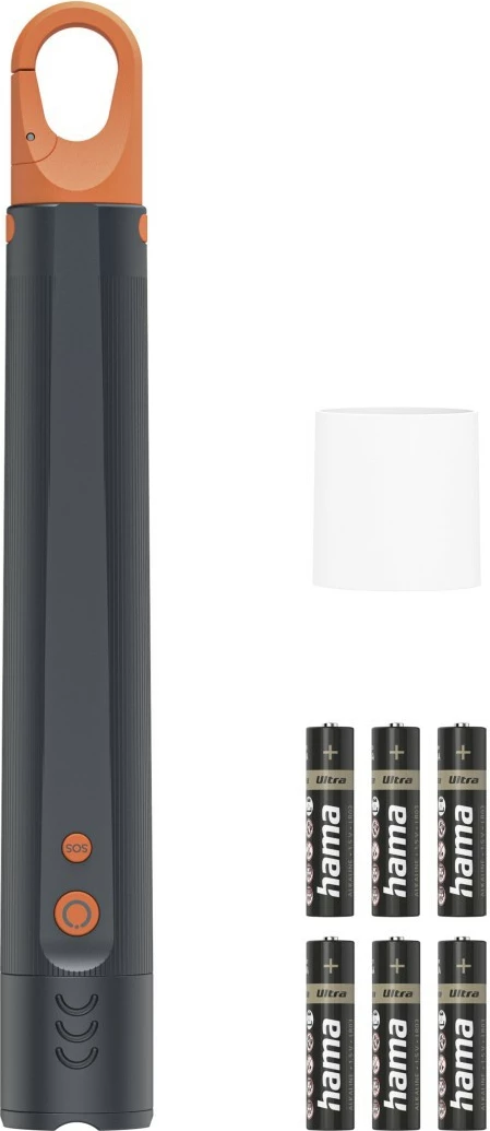 Ročna svetilka Hama FLX1000 (228606), 1000 lm, do 270 m, IP44, z polnilnimi AAA, črna