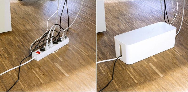 Krmilna/organizacijska škatla za kable LogiLink KAB0063, plastika, bela