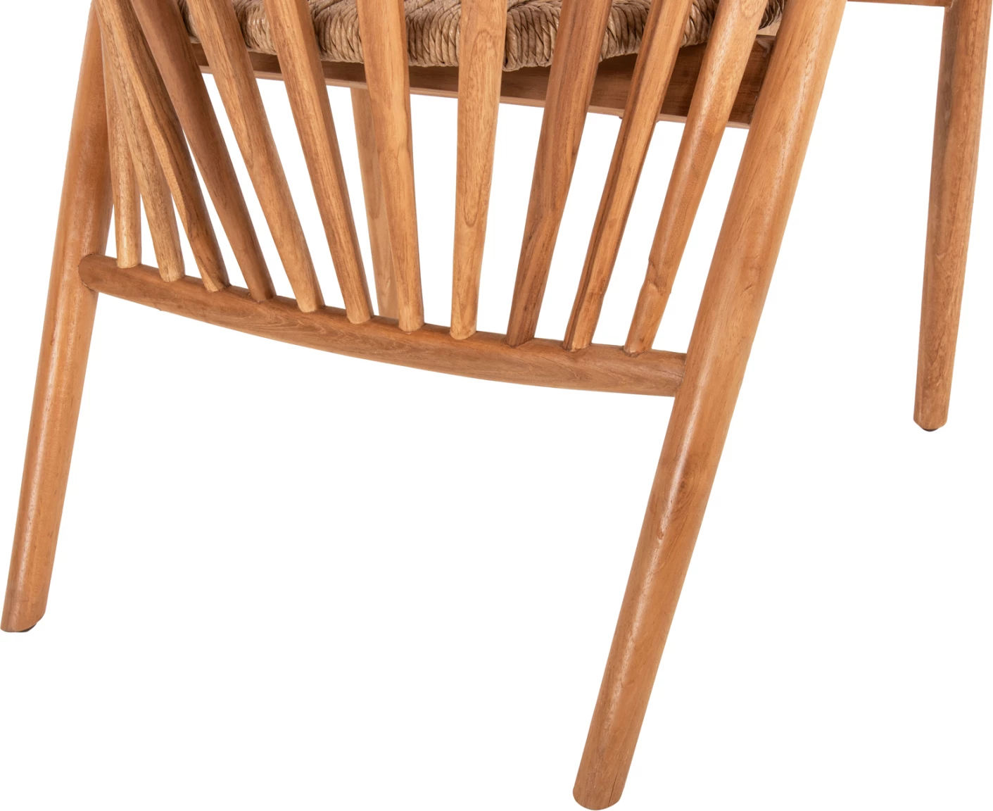 Fotelj iz tikovine in sintetične vrvi v naravni barvi 60x63x82H cm