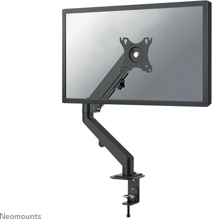 Nastavljiv kroglični nosilec za monitor z gasnim vzmetjo Neomounts DS70-700BL1, 17–27 inčev, s sponko, črn