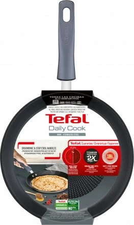Tigan za palačinke 25 cm, iz nerjavečega jekla, črn — Tefal Daily Cook G7313855