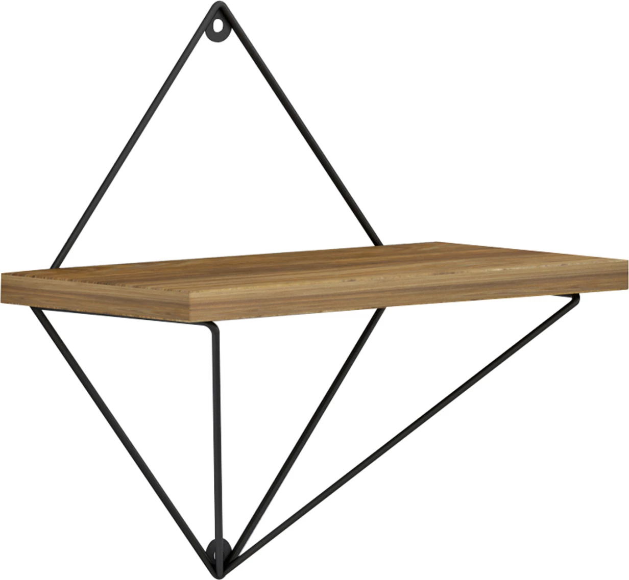 Stenske police 2-delni set ZANNARD FH8929.11 črna kovina-melamin v naravni 30x14x30Hcm