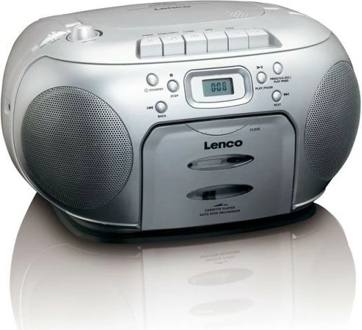 Kasetofon in boombox Lenco SCD-420, FM/AM, srebrn Kasetofon in boombox Lenco SCD-420, FM/AM, srebrn