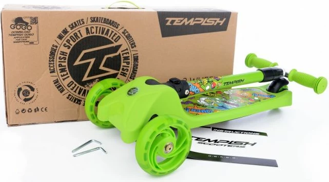 Trotinet za otroke, Tempish, zelen in rožnat