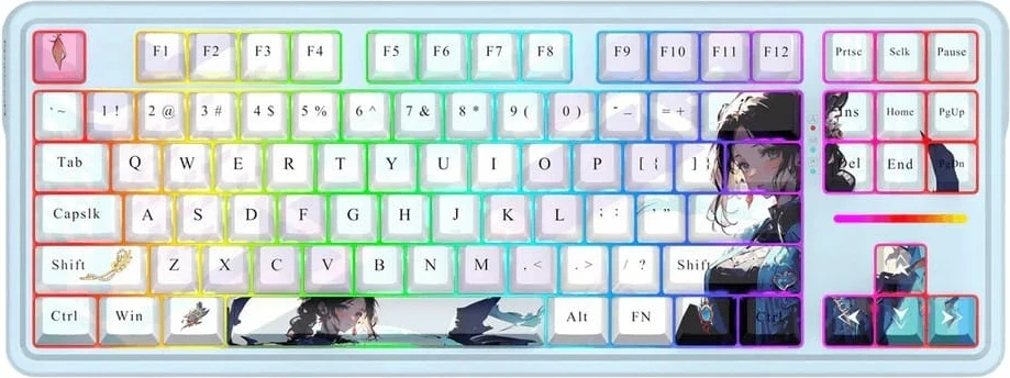 Mehanska tipkovnica 80% (TKL), RGB, brezžična/žična, modra Redragon Antonium PRO K728AK-RGB-PRO