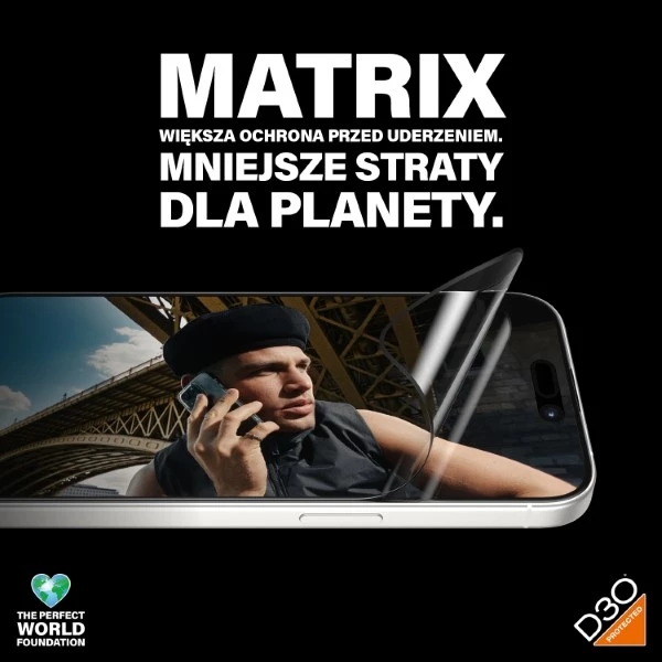 Zaščitno steklo PanzerGlass Matrix Ultra-Wide-Fit za iPhone 15 Pro s pozicionerjem