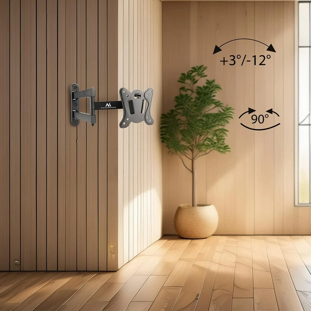 Stenski nosilec za TV Maclean MC-417, 13–32", črn