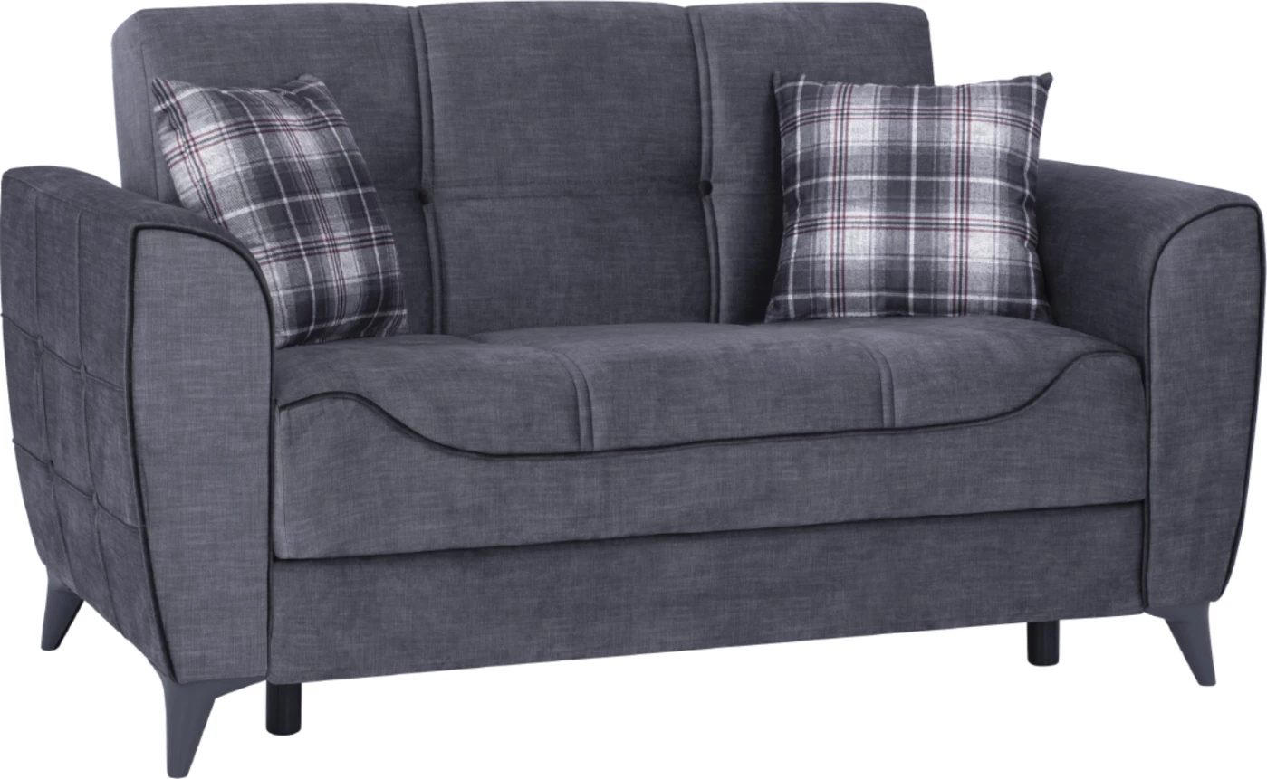 Dvosedna zofa Juana FH3166.20 siva z detajlom temno sive barve 156x80x88 cm