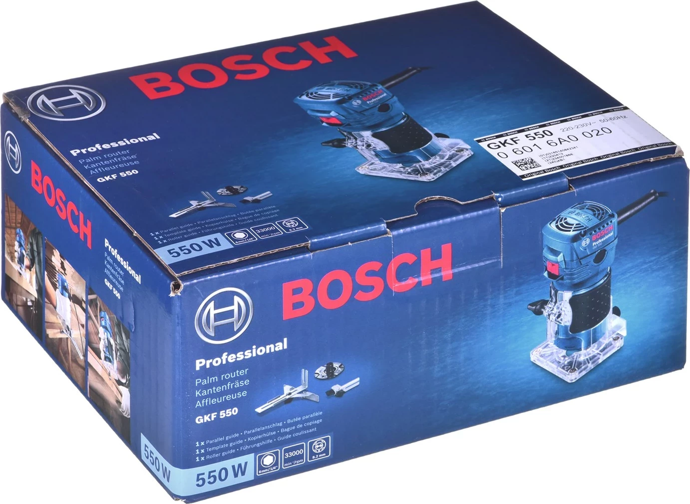 Frezirka za robove, Bosch GKF 550 Professional, 550 W, modra Frezirka za robove, Bosch GKF 550 Professional, 550 W, modra