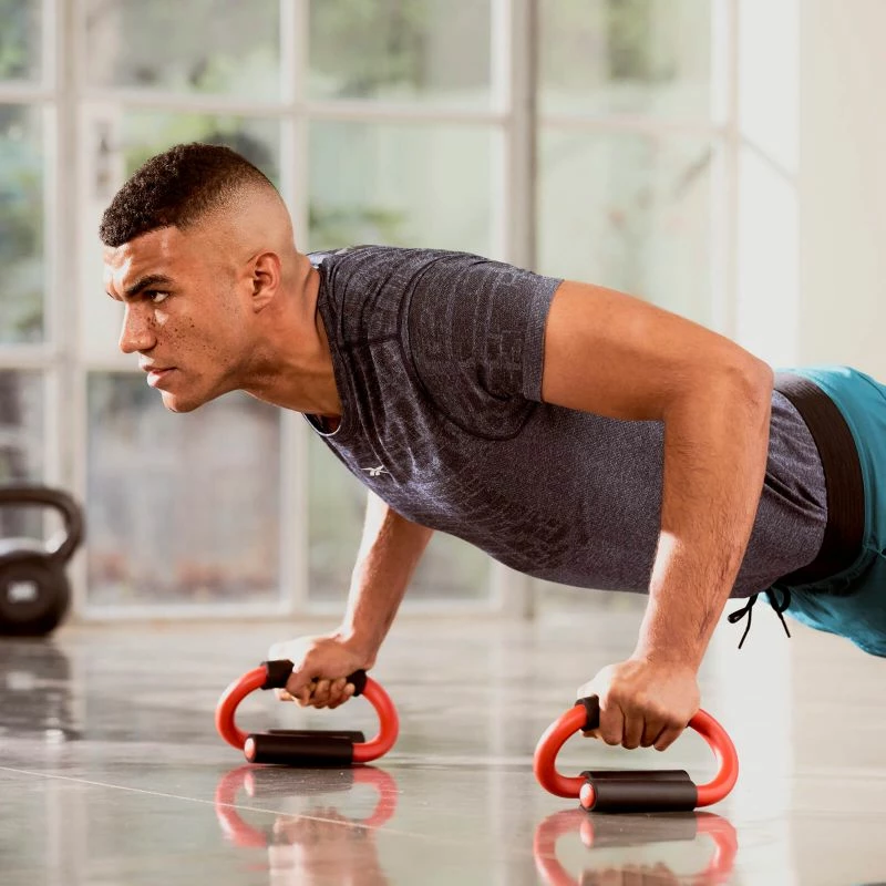 Ročke za sklece Reebok, črno-rdeče