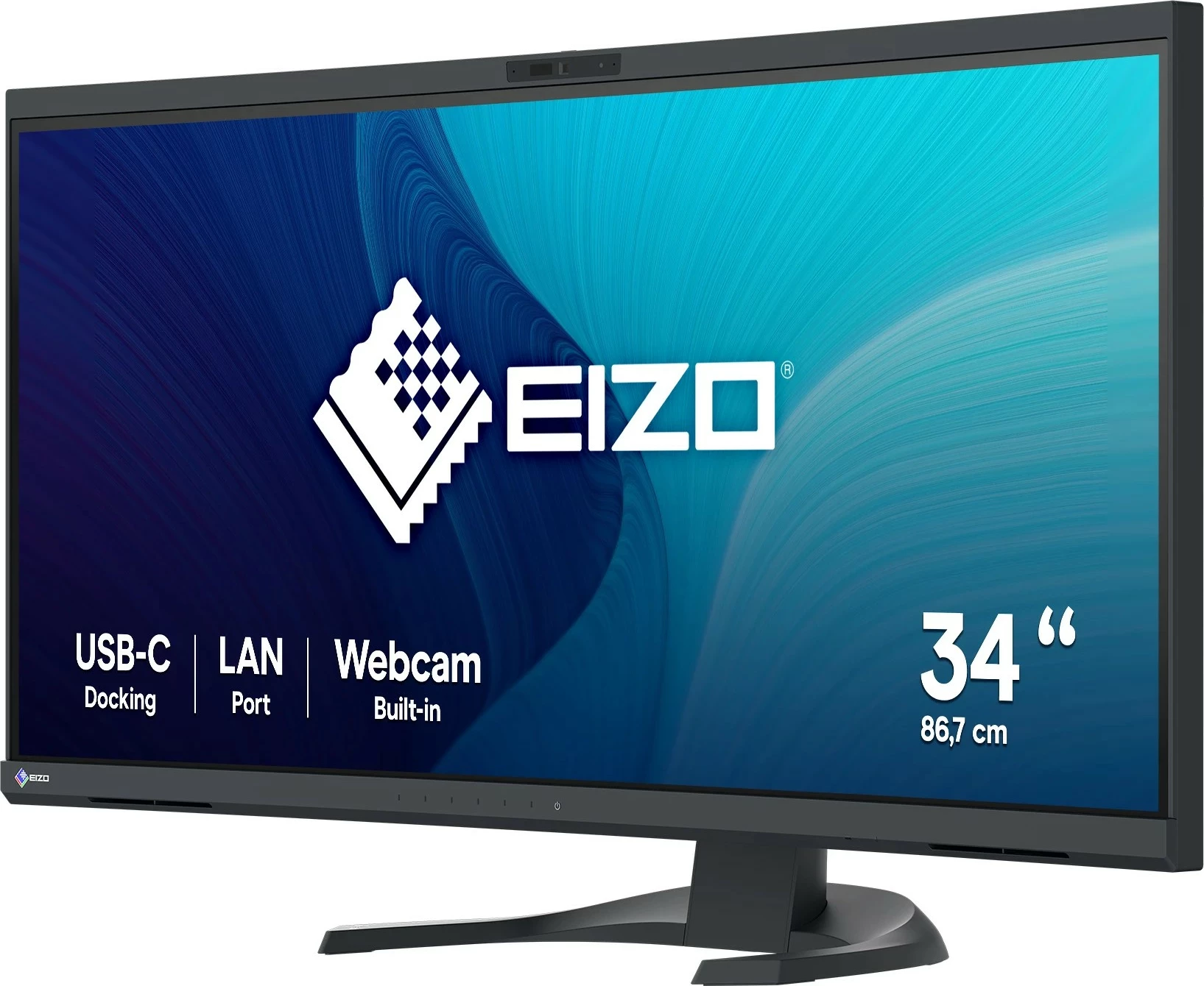 34,1-palčni ukrivljeni UltraWide Quad HD monitor Eizo FlexScan EV3450XC, črn