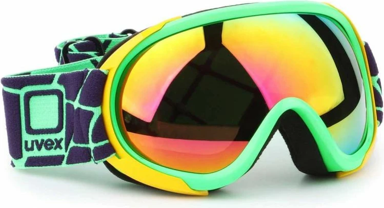 Smučarska očala Uvex, unisex, zelena/rumena