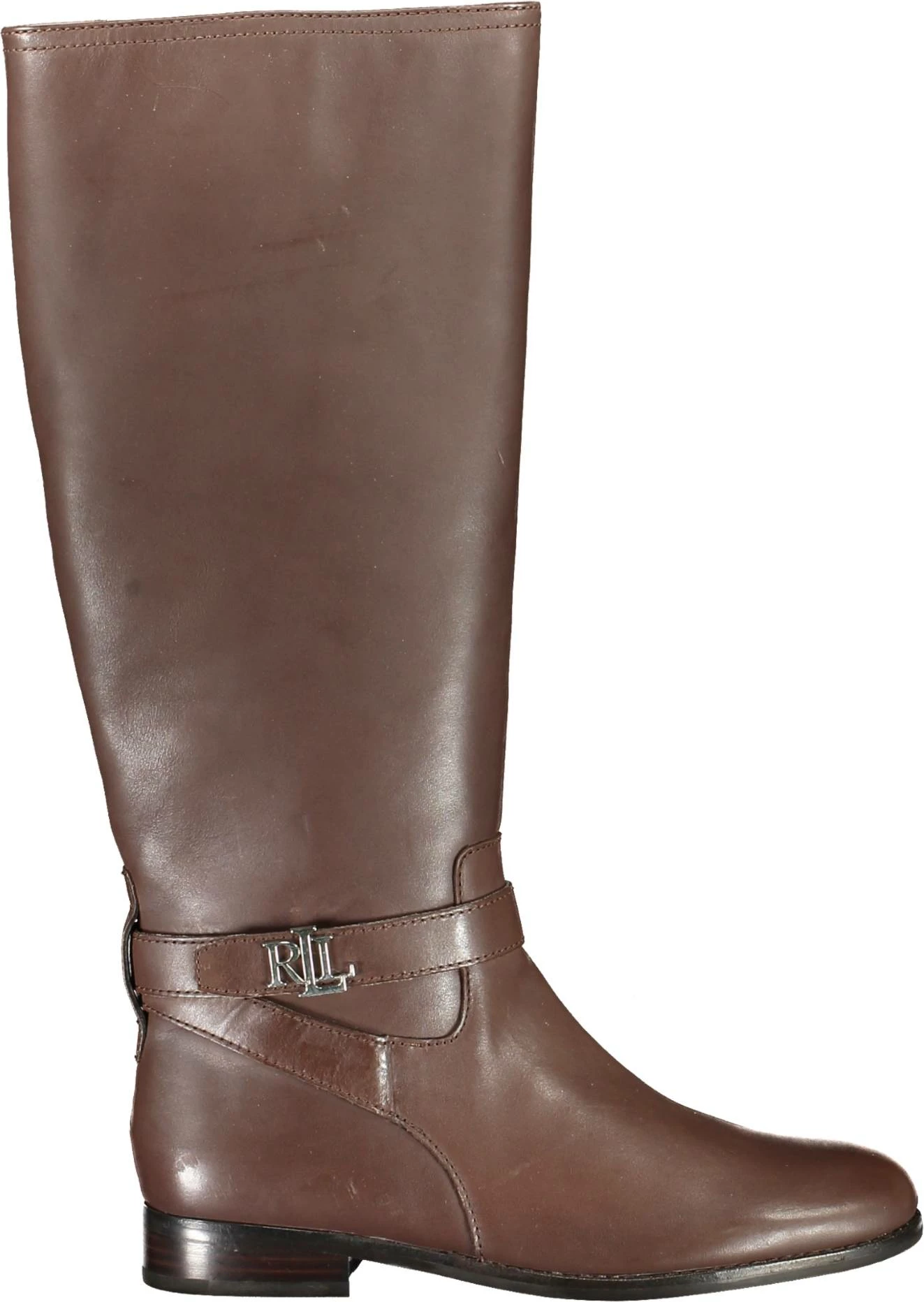 Dolge škornje Ralph Lauren Brittaney za ženske, rjava