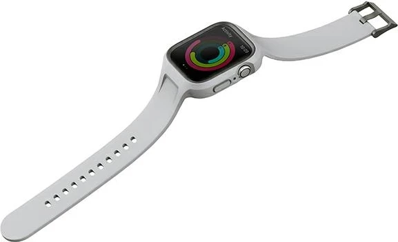 Ovitek z trakom za Apple Watch 44/45 mm UNIQ Monos, siva, komplet 2-v-1