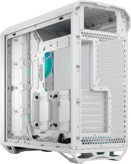 Ohišje Fractal Design Torrent White RGB TG Clear Tint, Midi Tower, kaljeno steklo, belo