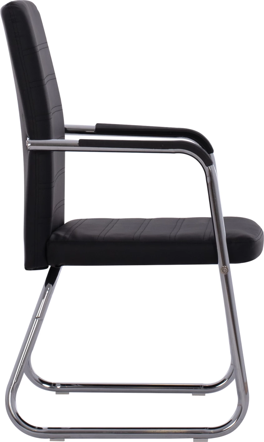 Konferenčni stol FH1021.01 z rokami in črnim PU 54x60x94 cm, set 4 kosov