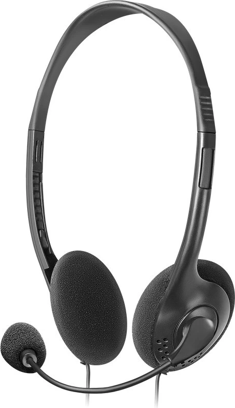 Kabelske slušalke z mikrofonom Defender Aura 102, črne