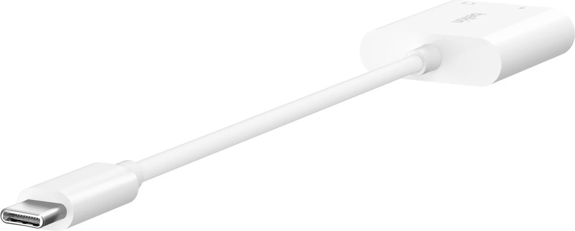 Adapter za polnjenje in zvok Belkin NPA004BTWH, USB Type-C, 3,5 mm, 60 W, bel