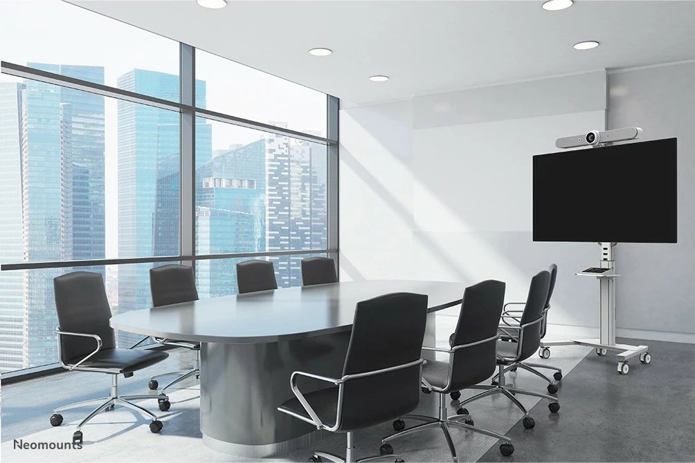 Prenosni voziček za TV, Neomounts Newstar FL50S-825WH1, za zaslone 37–75 inčev, nastavljiva višina, bela Prenosni voziček za TV, Neomounts Newstar FL50S-825WH1, za zaslone 37–75 inčev, nastavljiva višina, bela