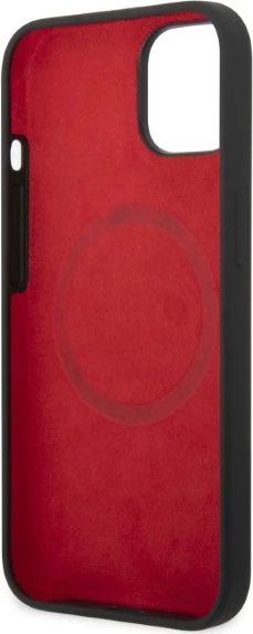 Ovitek za telefon za iPhone 14 Plus 6,7" Ferrari FEHMSIP14MBK, silikon, MagSafe, črn