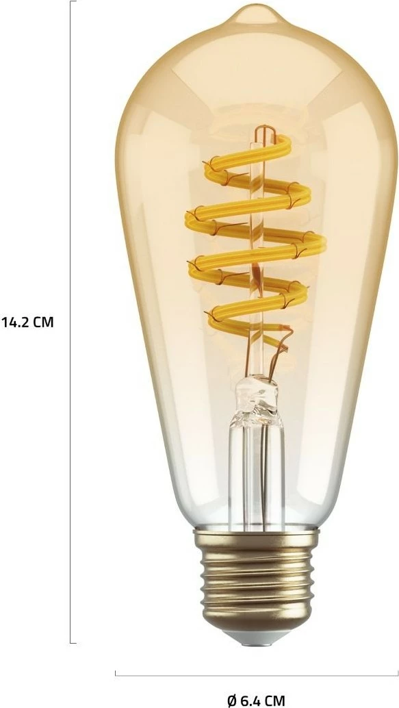 Pametna žarnica ST64, E27, zlata Hombli HBEB-0212, Wi-Fi