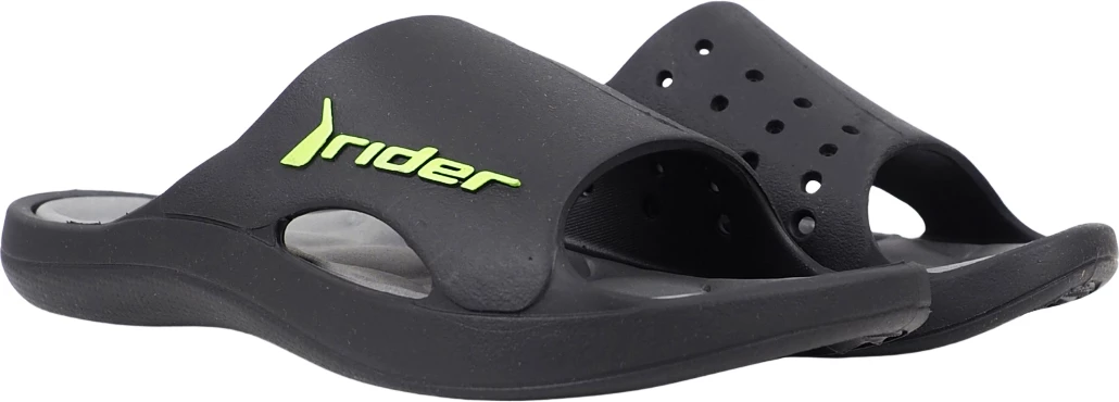 Natikače za moške Rider, črno-sivo-zelene