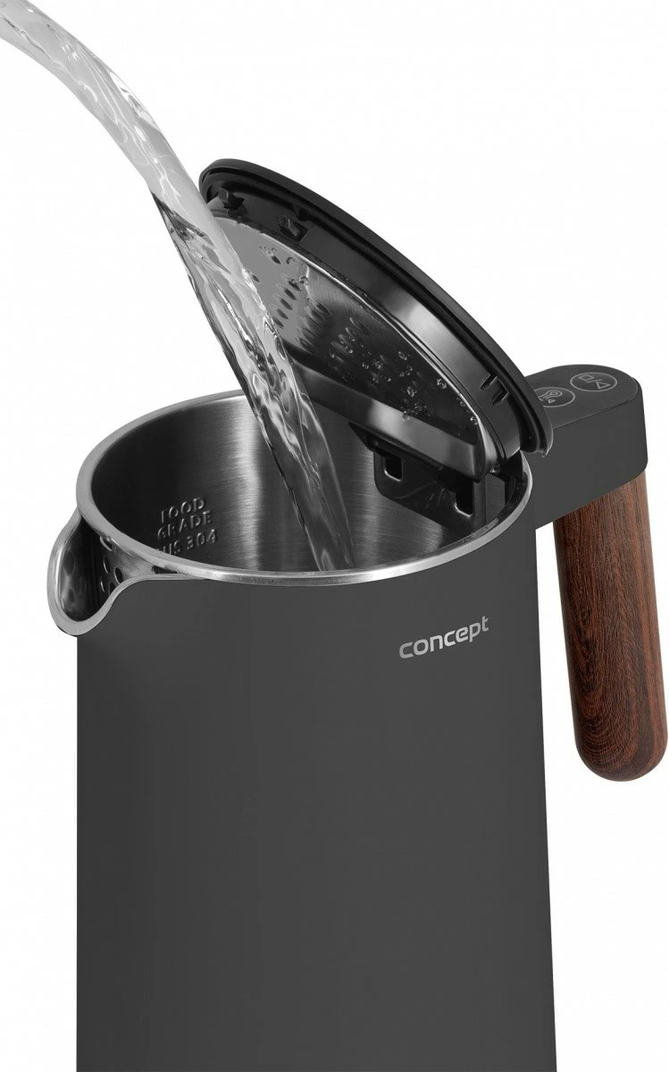 Električni ibrik, Concept RK3305 Norwood, 1,5 L, temno siva