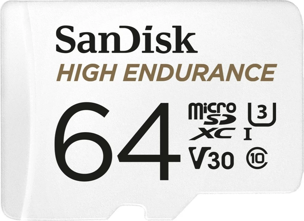 Visoka vzdržljivost microSDXC kartica Sandisk 64 GB, bela Visoka vzdržljivost microSDXC kartica Sandisk 64 GB, bela