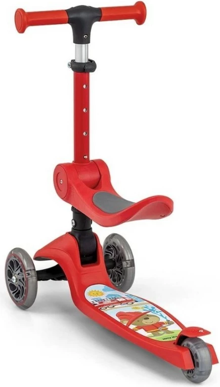 Trotinet za otroke Fuzzy Milly Mally 5752, 3 kolesa, rdeč
