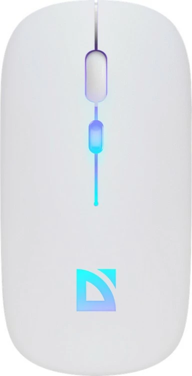 Brezžična miška RGB, 800/1200/1600 DPI, Defender TOUCH MM-997, bela