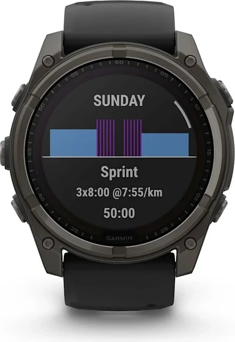 Pametna ura, Garmin fenix 8, 51 mm, 32 GB, titan, črna