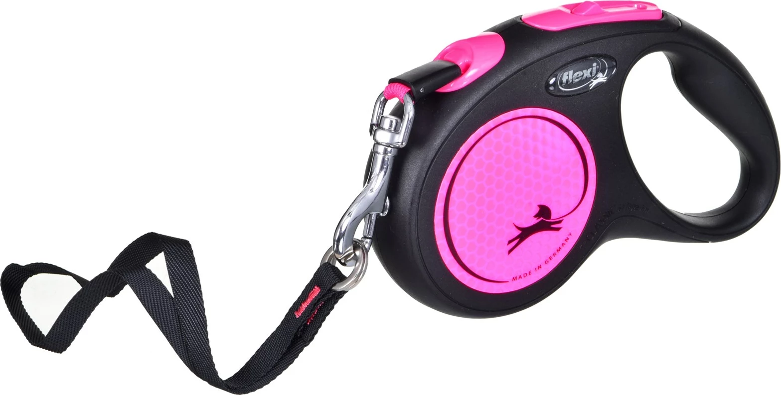 Povodec Flexi za pse, neonska barva, 5 m