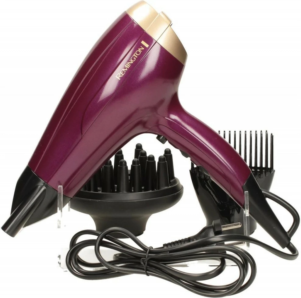 Sušilec za lase 2300 W, ionski, 3 stopnje temperature, 2 hitrosti, vijoličen Remington Your Style D5219