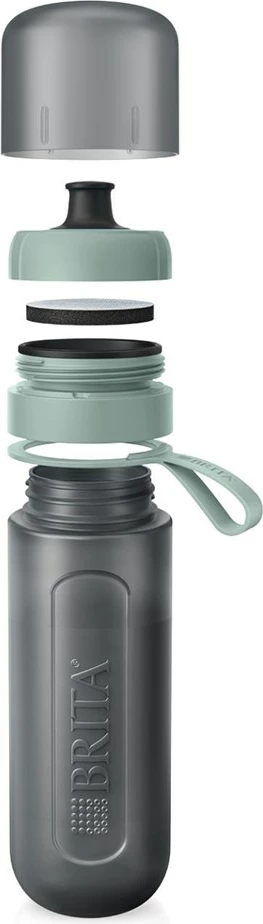 Steklenica z filtrom za vodo 0,6 l BRITA Active Filtering, pastelno zelena, set 2 kosa