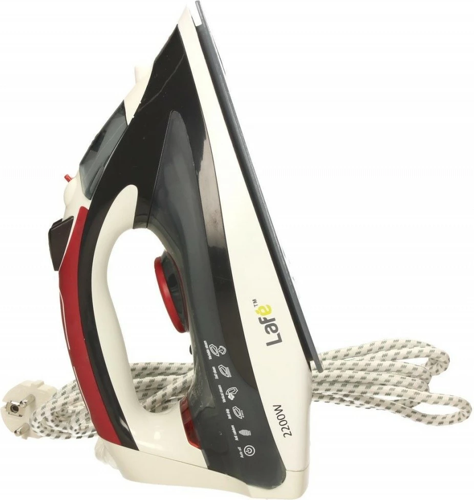 Parni likalnik, 2200 W, keramična plošča, črno/rdeč Lafe LAF02b