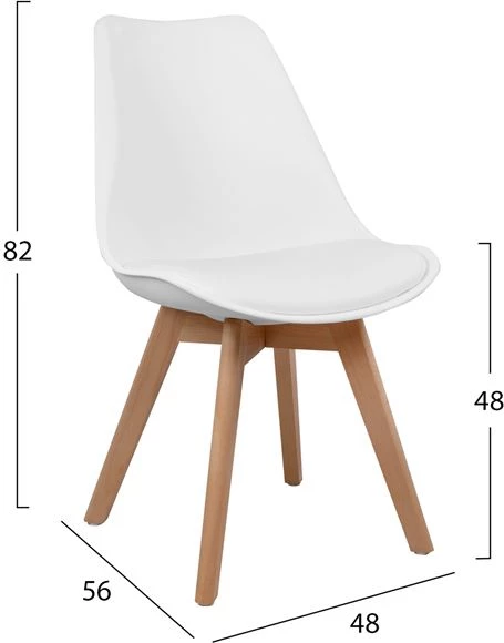 Set 5 kosov miza 110x70x76 Sonama in stoli Vegas beli sedež FH11015