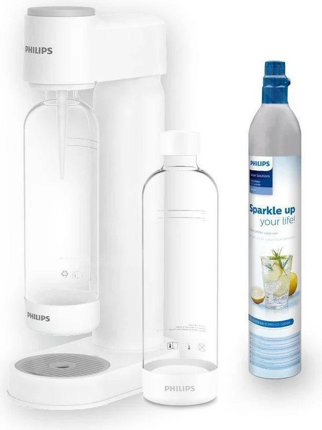 Saturator za vodo z PET steklenico Philips GoZero ADD4901WH/10, s CO2 cilindrom, bel