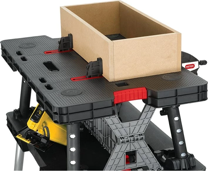 Prenosna delovna miza Keter, 910 mm, črna