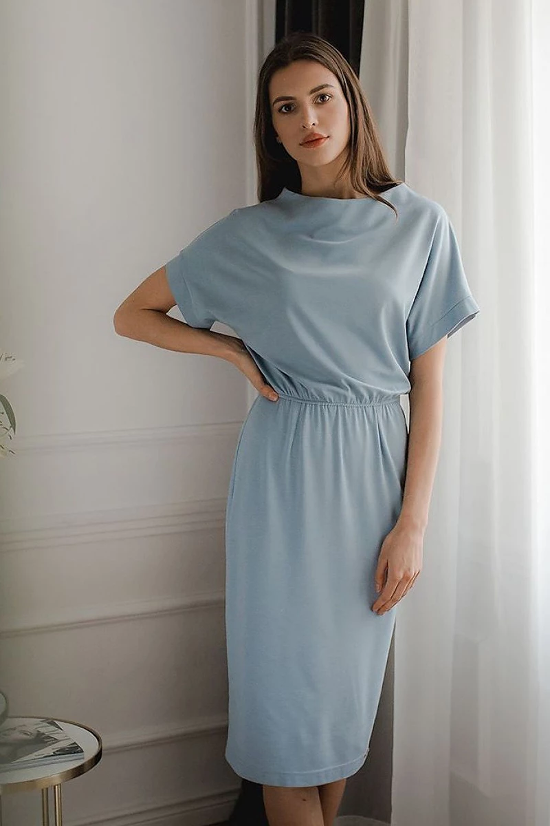 Midi obleka Lenitif 143894, modra