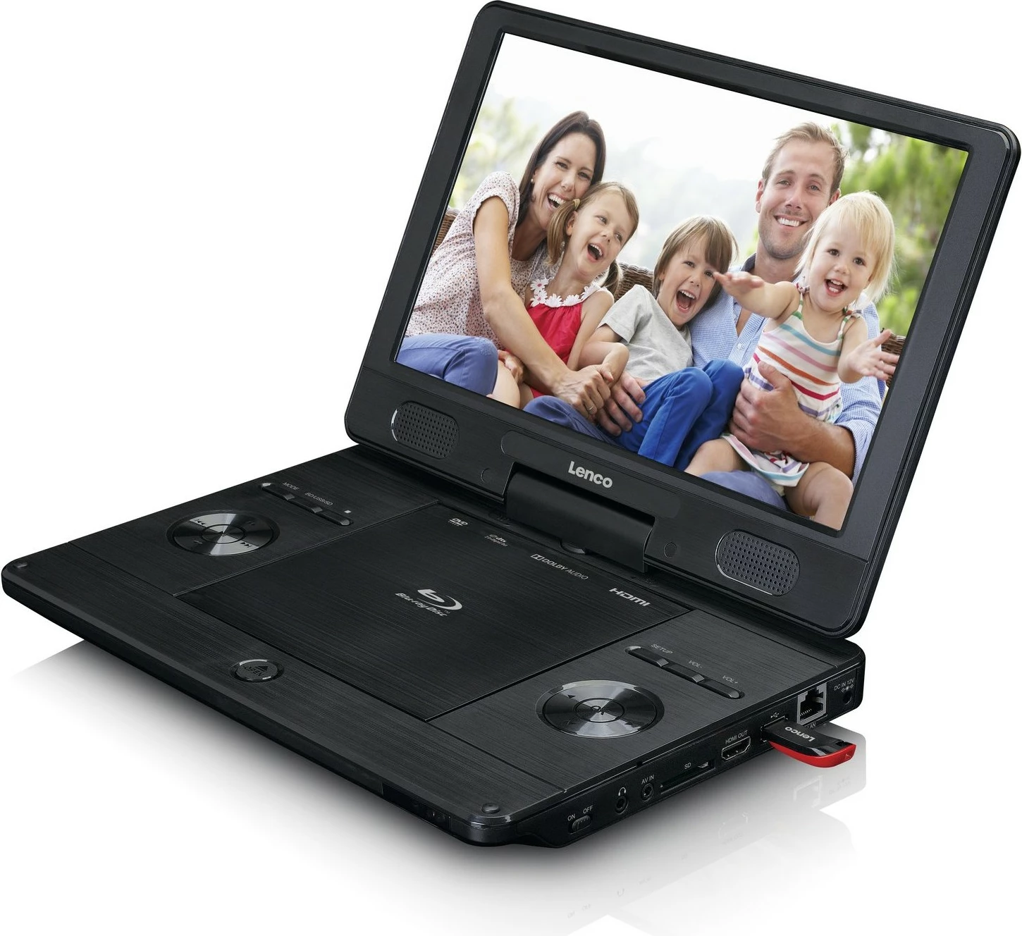 Prenosni DVD/Bluray predvajalnik Lenco BRP-1150BK 11,5-palčni, črn Prenosni DVD/Bluray predvajalnik Lenco BRP-1150BK 11,5-palčni, črn
