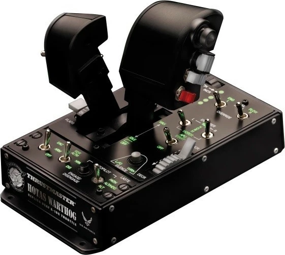 Joystick z dvojno ročico za plin, Thrustmaster HOTAS Warthog, za PC, z USB-kabelom, 17 programabilnih gumbov